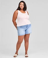 And Now This Trendy Plus High Rise Denim Shorts, Exclusively at Macy's