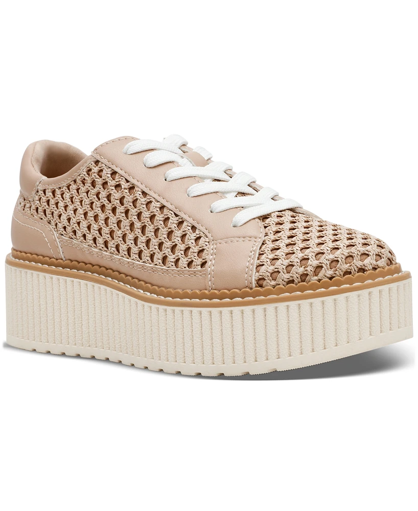 Dv Dolce Vita Women's Becky Platform Crochet Lace-Up Sneakers