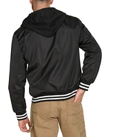 Champion Men's Jersey Hood Varsity Bomber Jacket