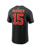 Nike Men's Patrick Mahomes Black Kansas City Chiefs Super Bowl Lix Patch Player Name Number T-Shirt