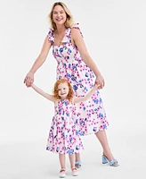 On 34th Women's Mommy & Me Cotton Bouquet-Print Tie-Strap Smocked Midi Dress, Exclusively at Macy's