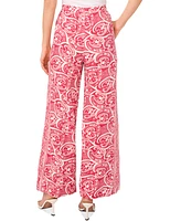 1.State Women's Printed Wide-Leg Pull-On Pants