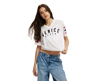 Cotton On Women's V Neck Regular Cropped Graphic Tee