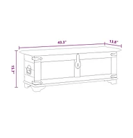 Storage Chest Rough Mango Wood