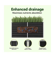 Garden Raised Bed Anthracite 63"x15.7"x30.3" Galvanized Steel