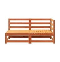 Patio Sofa -Seater Wax Brown Solid Wood Pine