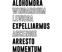 Harry Potter Men's Spells Simple Text Natural Ground