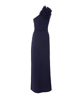 Quiz Women's One Shoulder Ruffle Trim Maxi Dress