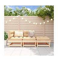 Piece Patio Lounge Set Solid Wood Pine