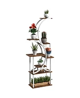Outsunny 8 Tier Plant Sd, 62" S-Shaped Shelf, ish