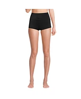 Lands' End Women's Tugless High Waisted Swim Boy Shorts