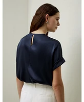 Contemporary Oversized Silk Top for Women