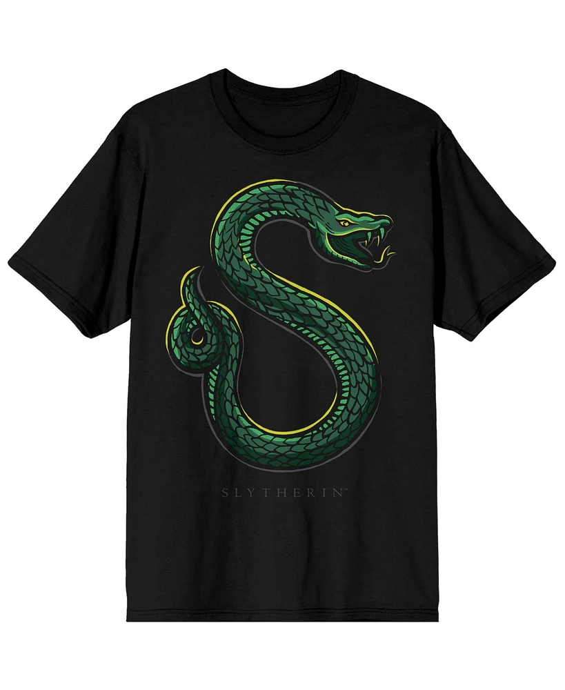 Harry Potter Slytherin Two Puff Ink Men's Black Tee