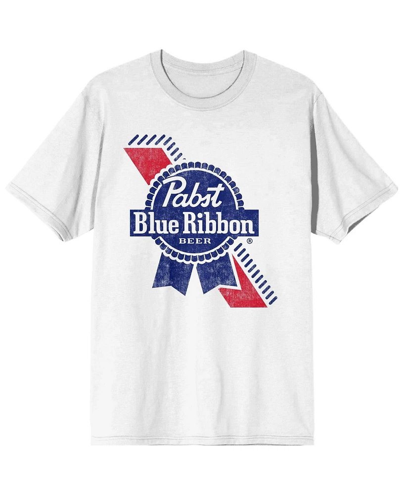 Pabst Blue Ribbon Logo Men's White T-shirt-xxl