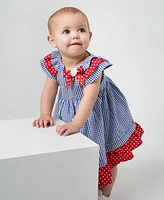 Rare Editions Baby Girls Lady Bug Seersucker Dress