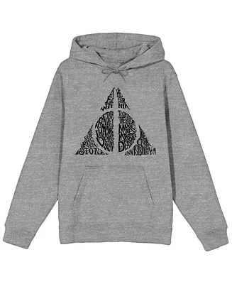 Harry Potter Men's Deathly Hallows Symbol Athletic Heather Hoodie