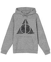 Deathly Hallows Symbol Athletic Heather Mens Hoodie - 3XL