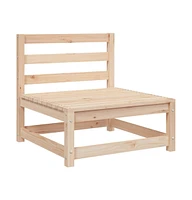 Patio Sofa Armless with Footstool Solid Wood Pine