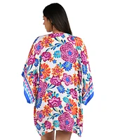 La Blanca Women's Paradiso Open-Front Cover-Up Kimono