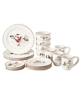 American Atelier Christmas Twig 20 Pc. Dinnerware Set, Service for 4