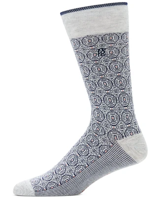 Perry Ellis Portfolio Men's Medallion Crew Socks