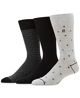 Perry Ellis Portfolio Men's 3-Pk. Assorted Patterned Crew Socks