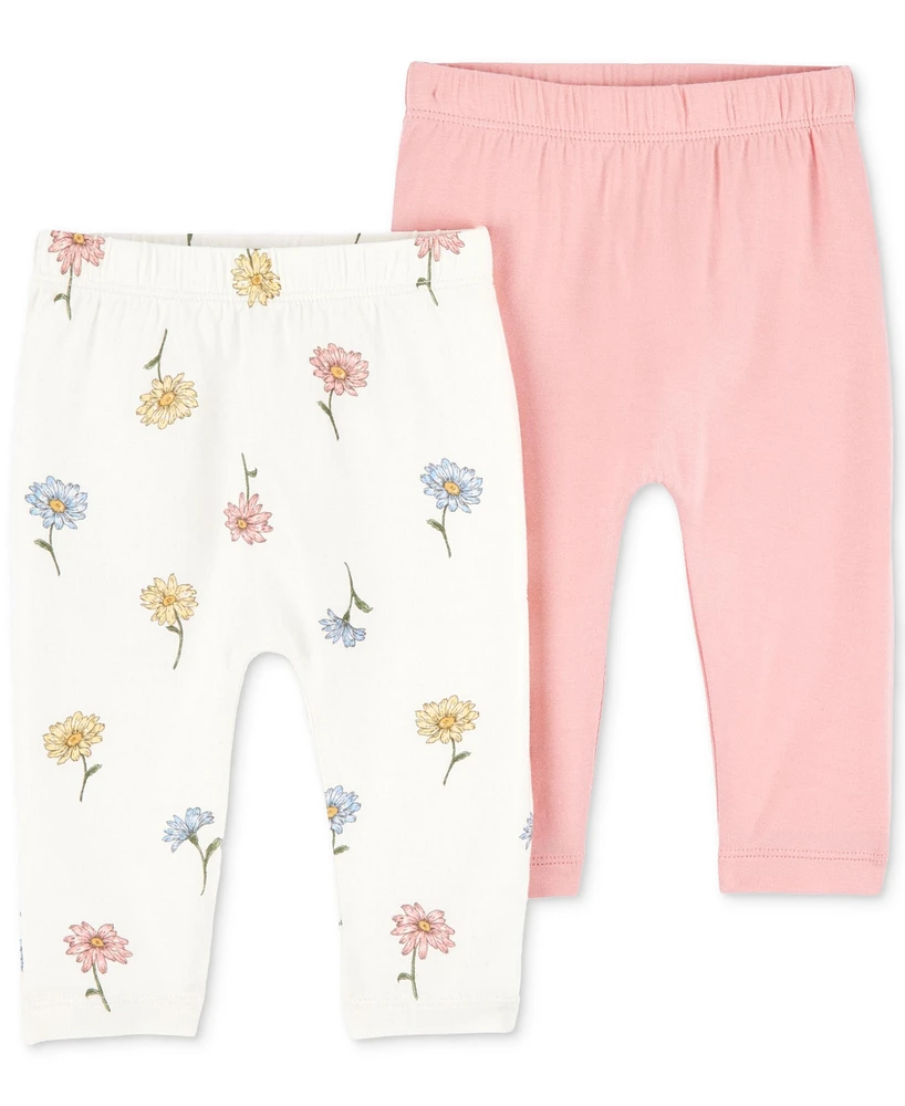 PurelySoft by Carter's Baby Girls Pants, Pack of 2