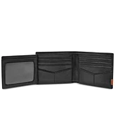 Men's Fossil Quinn Bifold With Flip Id Leather Wallet