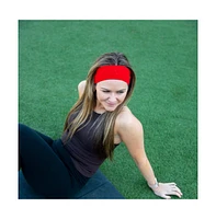 Women's Pack of Wide Training Headbands - Red + Grey + Black