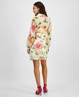 Guess Women's Faith Floral-Print Belted Shirtdress