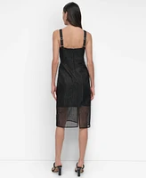 Dkny Women's Sleeveless Circle Eyelet Dress