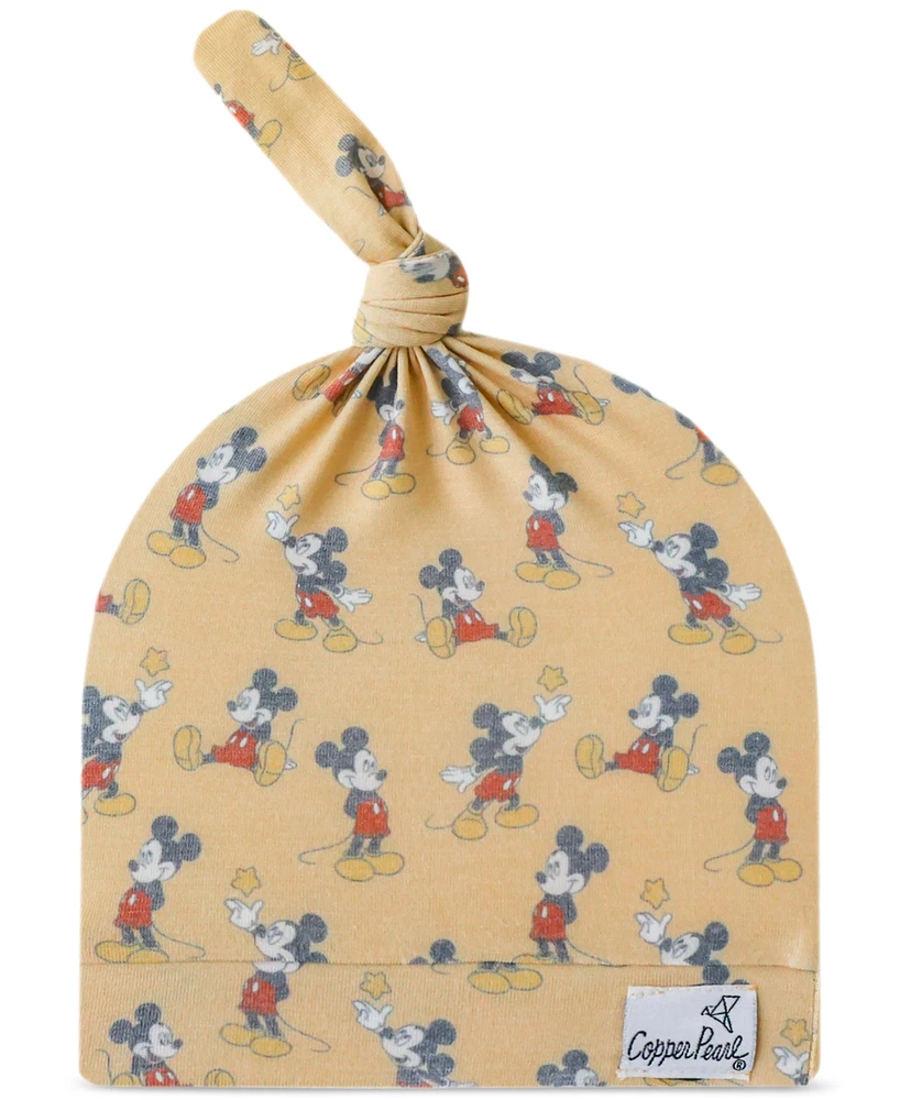 Copper Pearl Baby Mickey Mouse Top Knot Hat, 0-4mo