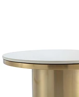 Manhattan Comfort 19.68" Glenn Modern Sintered Stone Top End Table