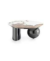 Manhattan Comfort 31.49" Laurel Modern Sintered Stone Top Coffee Table