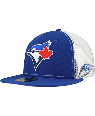 New Era Men's Royal Toronto Blue Jays Team Color 59FIFTY Trucker Fitted Hat