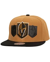 Mitchell & Ness Men's Gold Vegas Golden Knights Soul Triple Up Snapback Hat