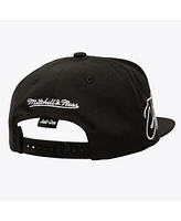 Mitchell & Ness Men's Black Florida Marlins Just Don x Mlb Lux Script Snapback Hat