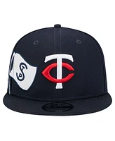 New Era Men's Navy Minnesota Twins Logo Strike 9FIFTY Snapback Hat