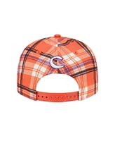 New Era Men's Orange Clemson Tigers Plaid 9FIFTY Snapback Hat