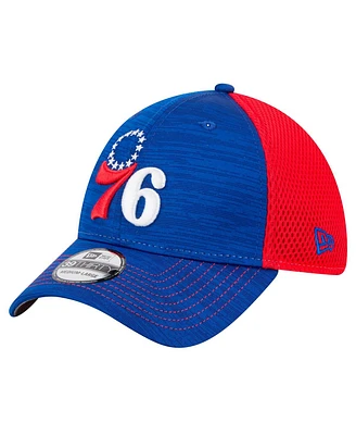 New Era Men's Royal/Red Philadelphia 76ers Active Tech Neo Flex 39THIRTY Hat