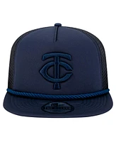 New Era Men's Navy Minnesota Twins Tone Foam Meshback Golfer Snapback Hat