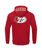 Pro Standard Men's Scarlet San Francisco 49ers Split Logo Double Knit Full-Zip Hoodie