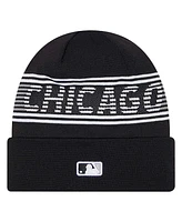 New Era Men's Black Chicago White Sox Authentic Collection Cuffed Knit Hat