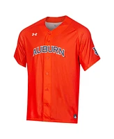 Under Armour Men's Orange Auburn Tigers Replica Full-Button Baseball Jersey