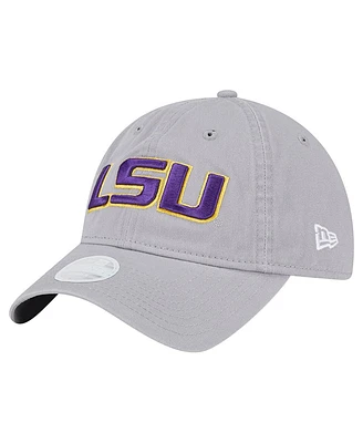 New Era Women's Gray Lsu Tigers Logo 9TWENTY Adjustable Hat