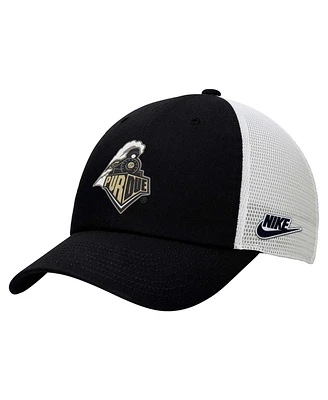 Nike Men's Black/White Purdue Boilermakers Vintage Club Trucker Adjustable Hat