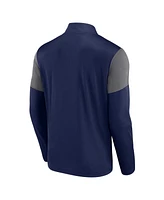 Fanatics Men's Navy Milwaukee Brewers Logo Quarter-Zip Top