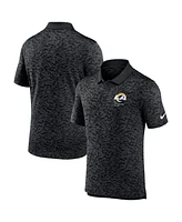 Nike Men's Black Los Angeles Rams Pique Fashion Performance Polo