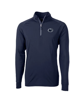 Cutter & Buck Men's Navy Penn State Nittany Lions Adapt Knit Quarter-Zip Pullover Jacket