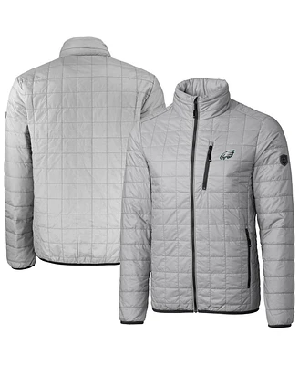 Cutter Buck Men's Gray Philadelphia Eagles Big Tall Rainier Eco Insulated PrimaLoft Full-Zip Puffer Jacket